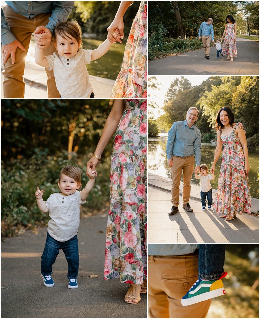 A family session with a one year old means we're on the go, go go! Prospect Park offers so much for a little one who is feeling mobile.