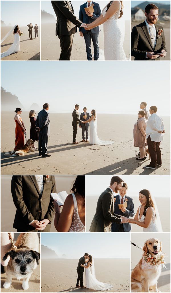 Photos from Sam and Andrew's Oregon coast beach elopement.